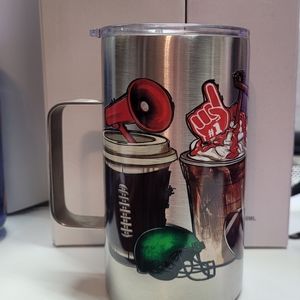Football stainless steel hot and cold cup 15 oz